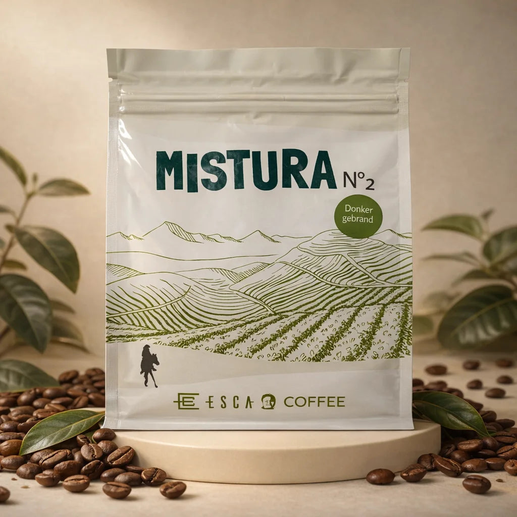 Mistura Nº2 – Donker gebrande koffiebonen, 225g verpakking, krachtige blend uit Brazilië