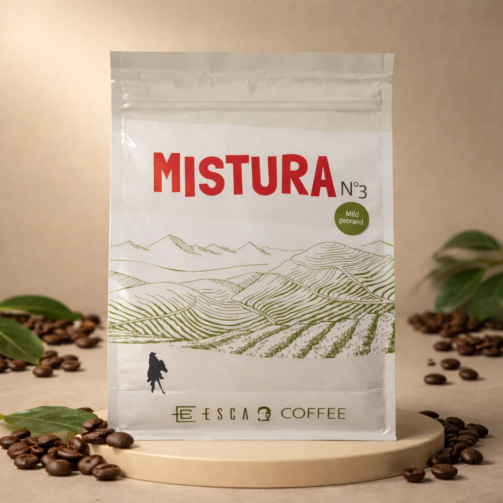 Mistura Nº3 – Mild gebrande koffiebonen, 225g verpakking, krachtige balansblend uit Brazilië