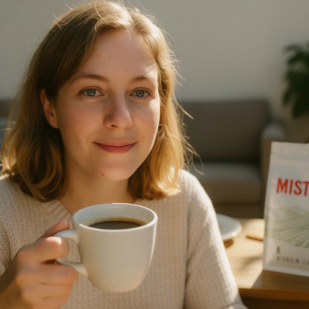 Vrouw_drinkt_ESCA_COFFEE_thuis