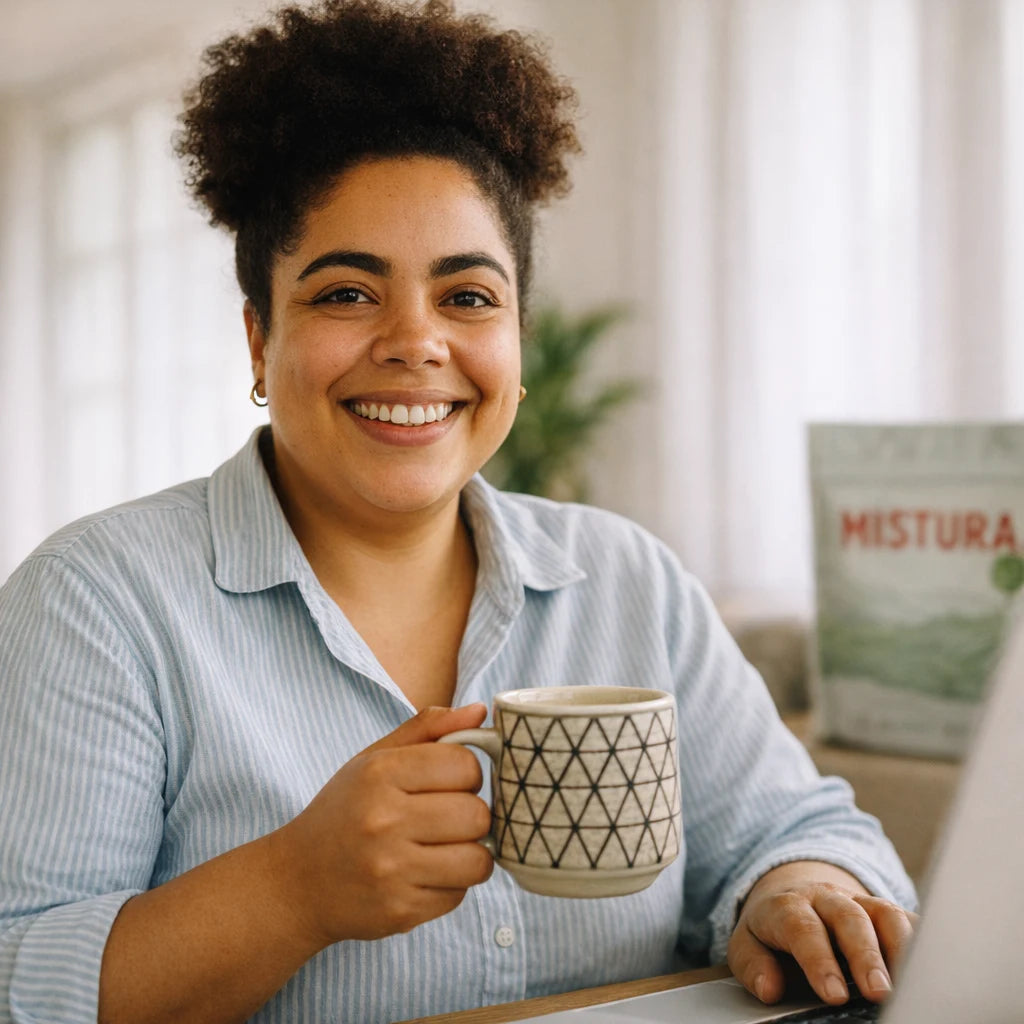 Vrouw_drinkt_verse_ESCA_COFFEE_op_kantoor